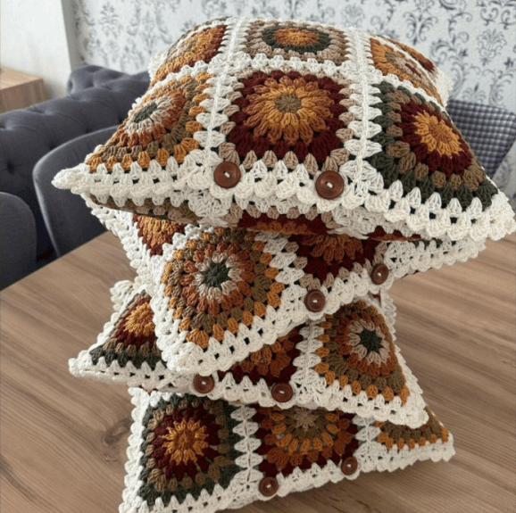 Diamond Knotted Artisan Macrame Cushion Cover