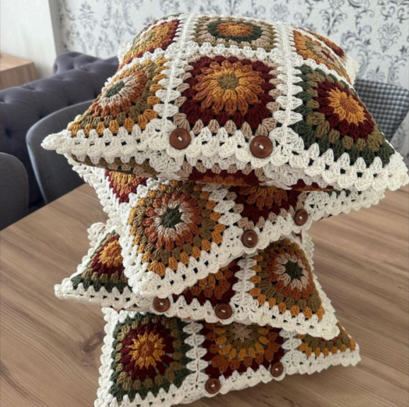Diamond Knotted Macrame Cushion